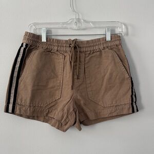 Zadig & Voltaire Women's Paro Linen Shorts in Tan Khaki Size 38